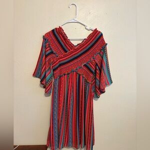 Flying Tomato Multicolor Striped Long Sleeve Dress